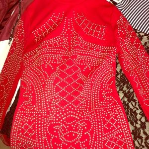 A beautiful red dress.